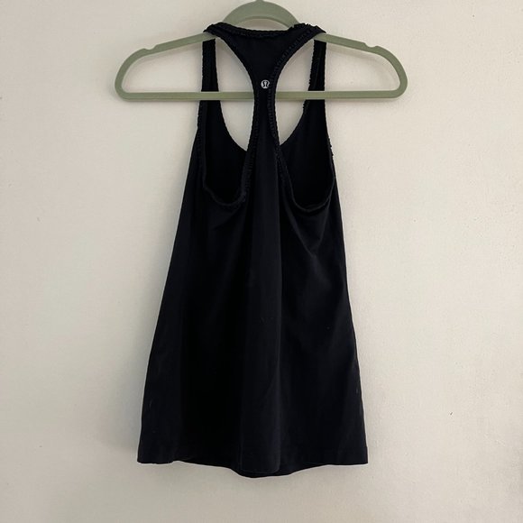 Lululemon Cool Racerback Black Ruffle Tank Top - Picture 5 of 6